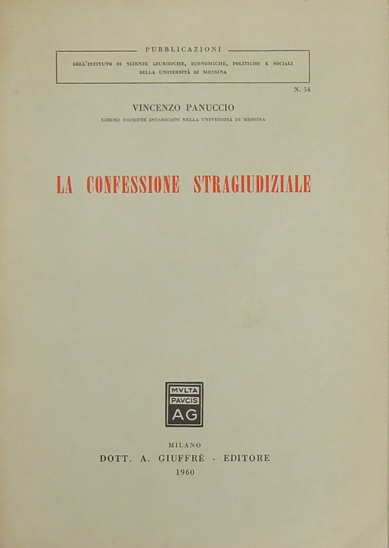 La confessione stragiudiziale