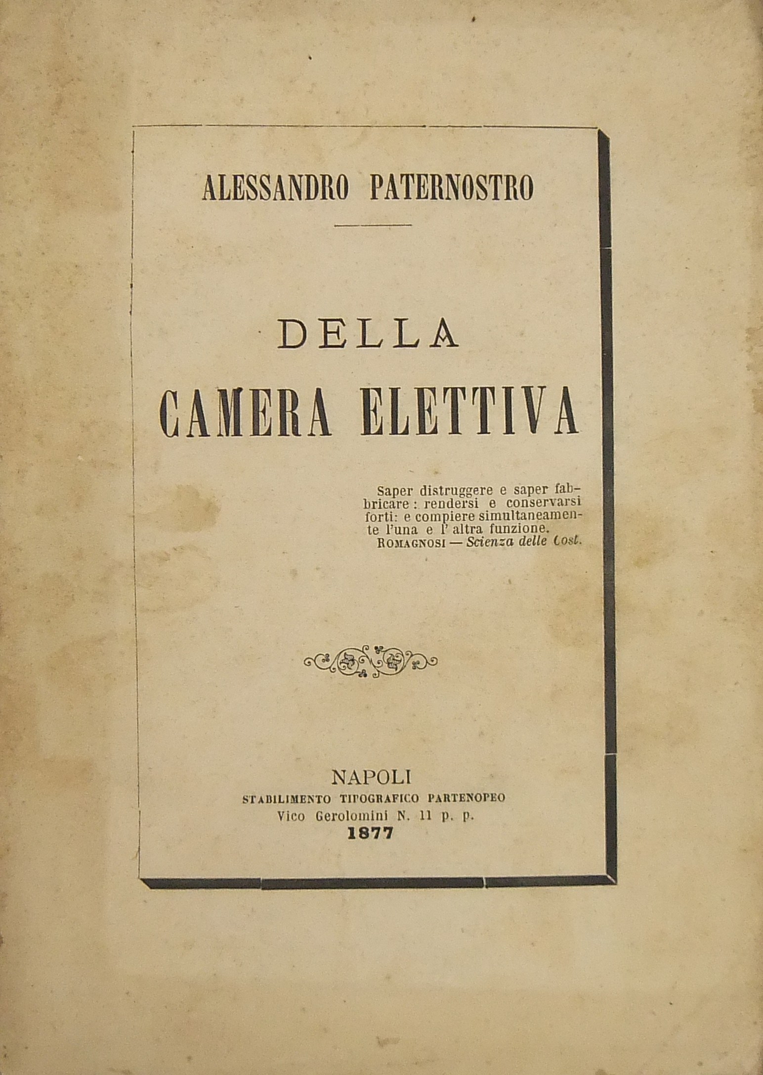 Della Camera elettiva