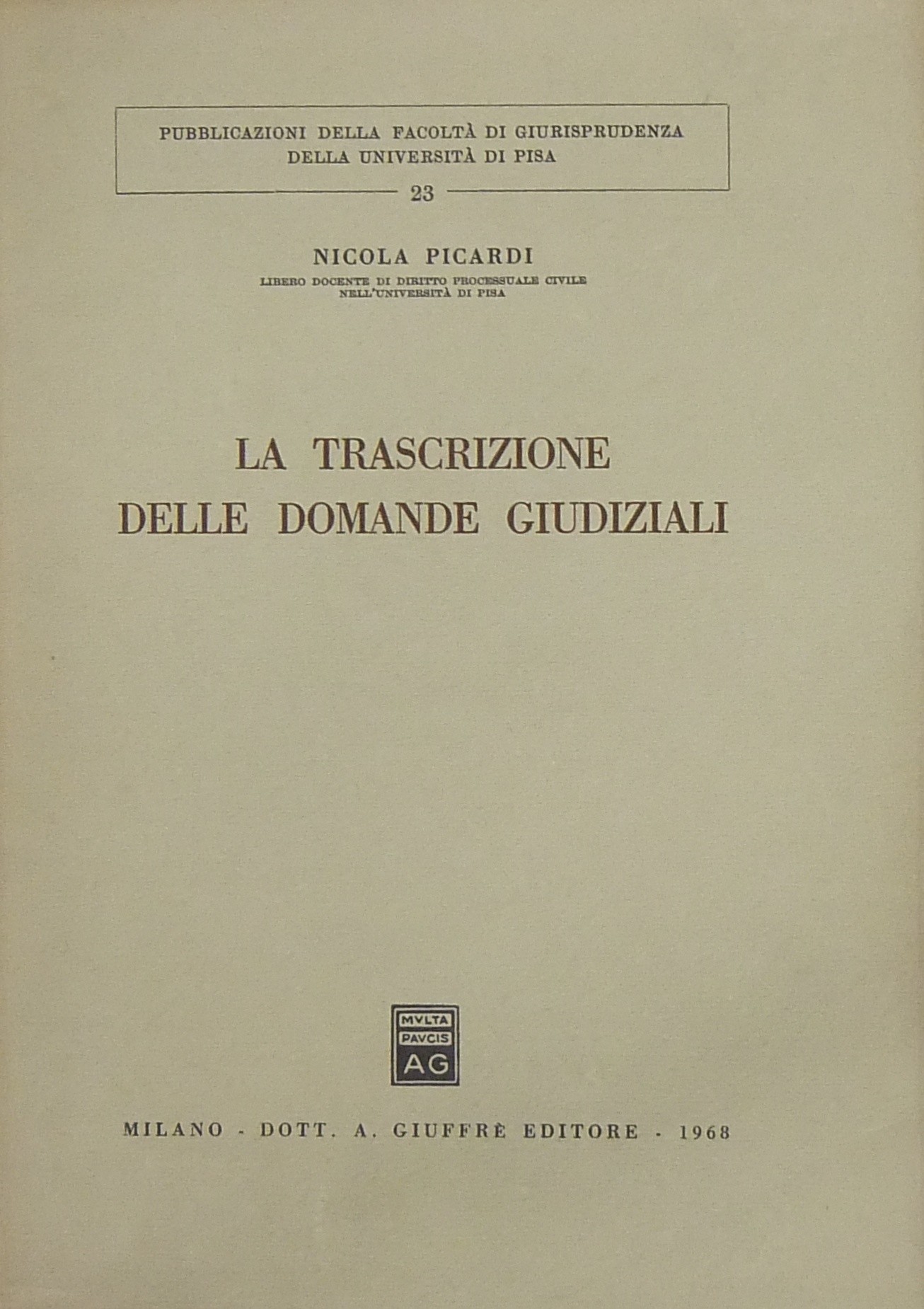 La trascrizione delle domande giudiziali