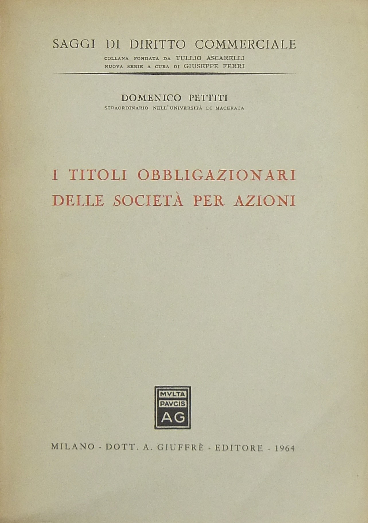I titoli obbligazionari delle società per azioni