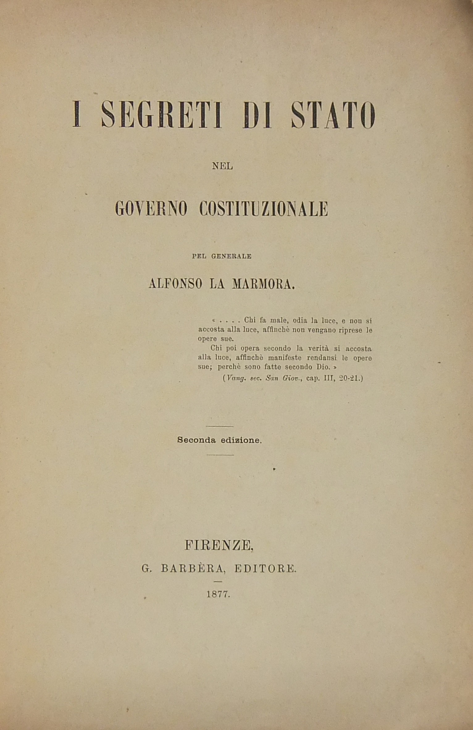 I segreti di Stato nel governo costituzionale