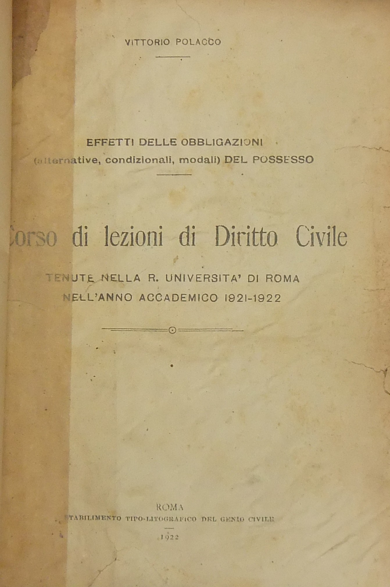 Effetti delle obbligazioni (alternative condiziona