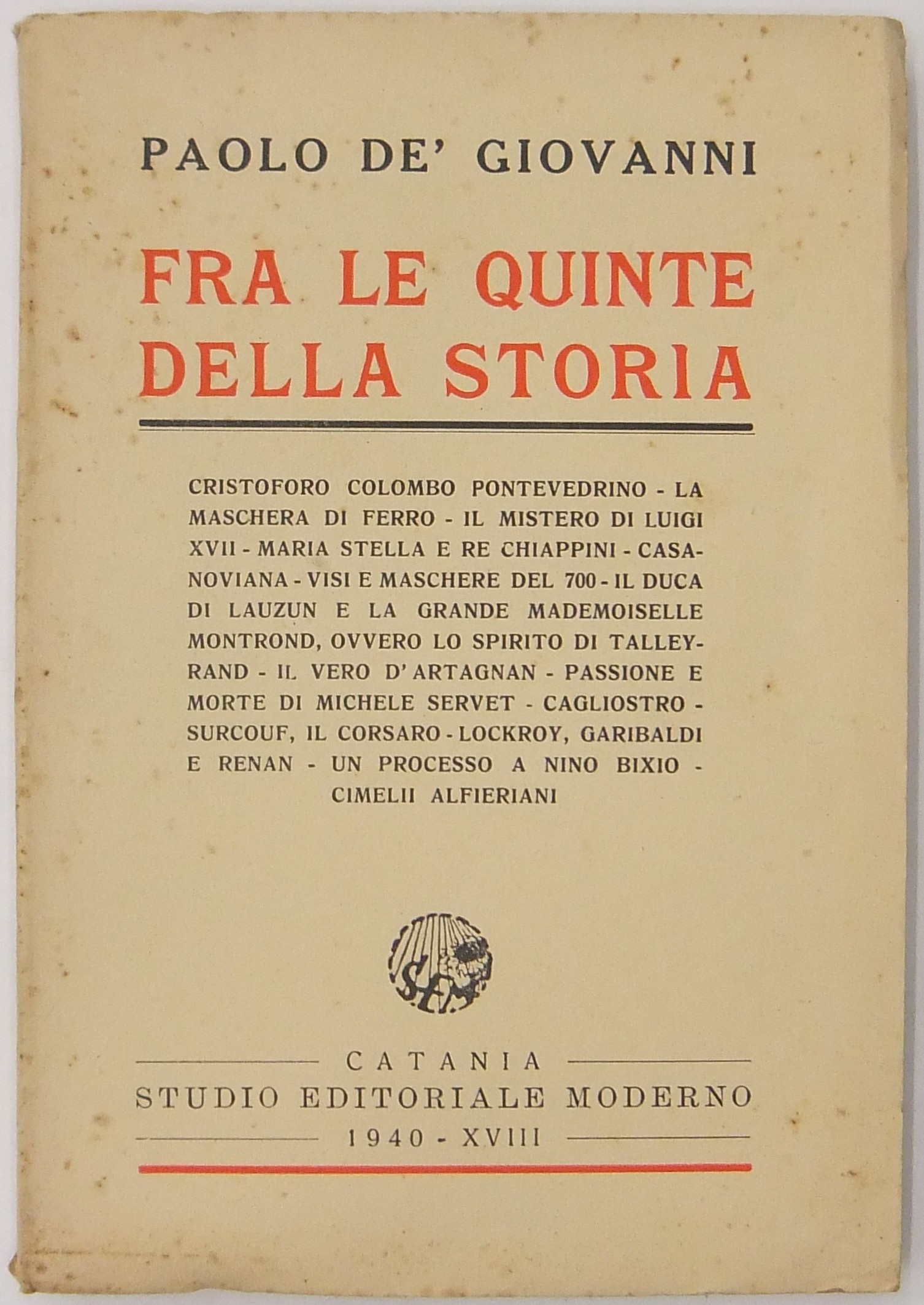 Fra le quinte della storia