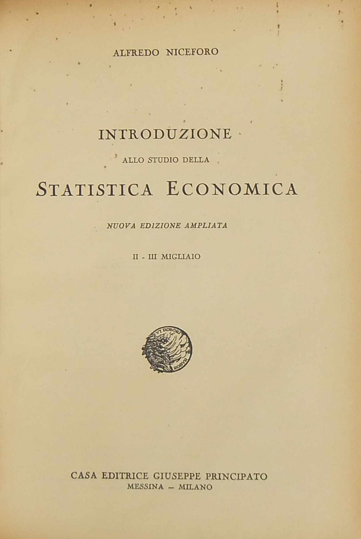 Introduzione allo studio della statistica economica
