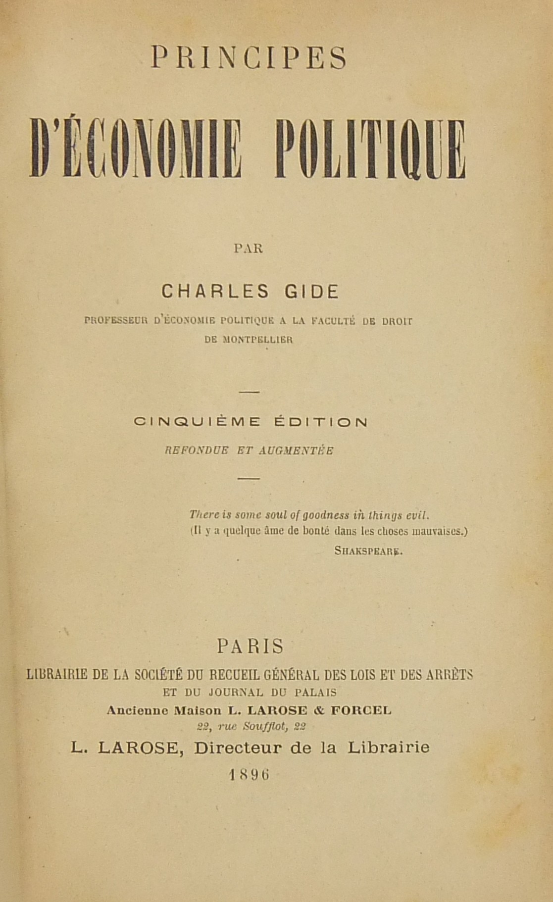 Principes d'économie politique