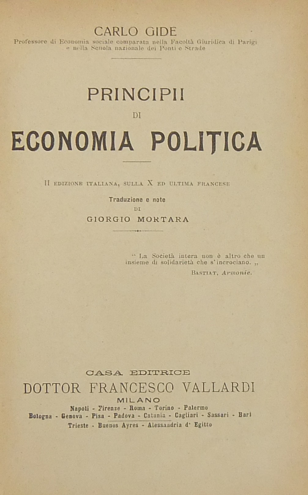 Principii di economia politica. Traduzione sulla n