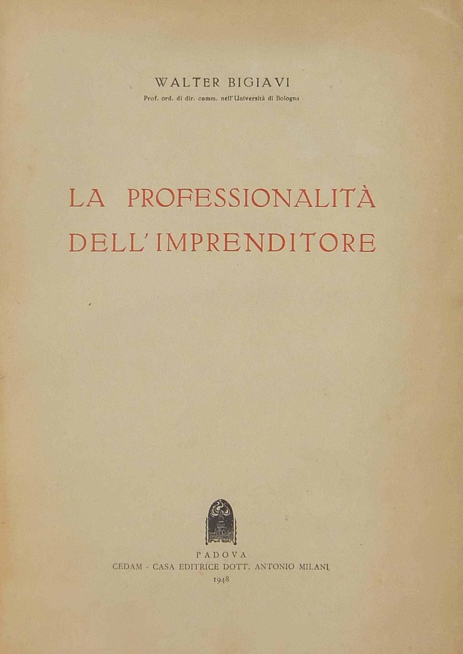 La professionalità dell'imprenditore