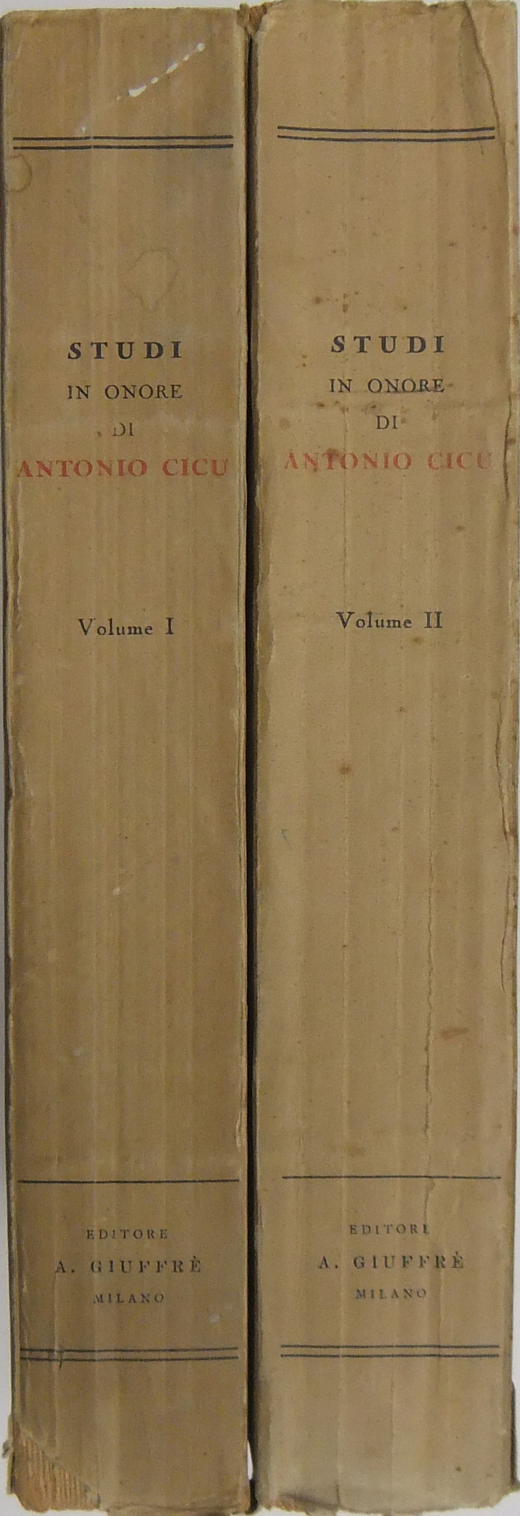 Studi in onore di Antonio Cicu