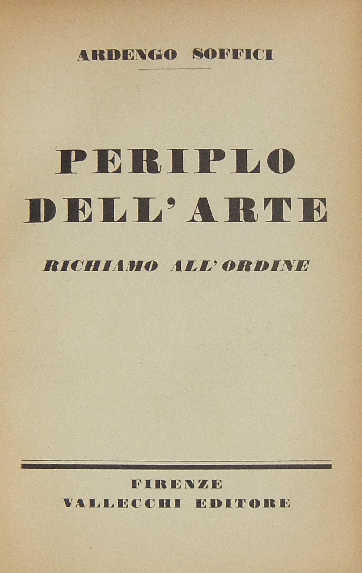 Periplo dell'arte. Richiamo all'ordine