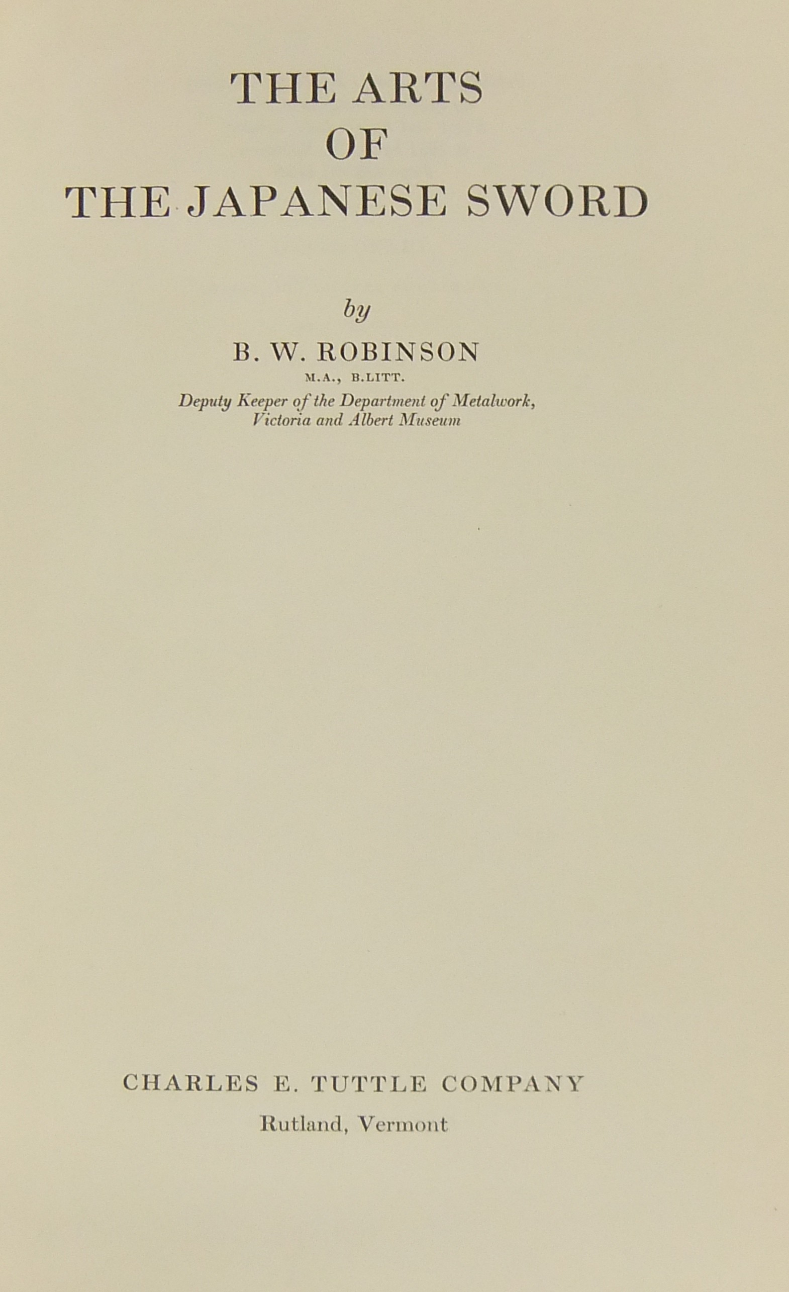 The arts of the japanese sword