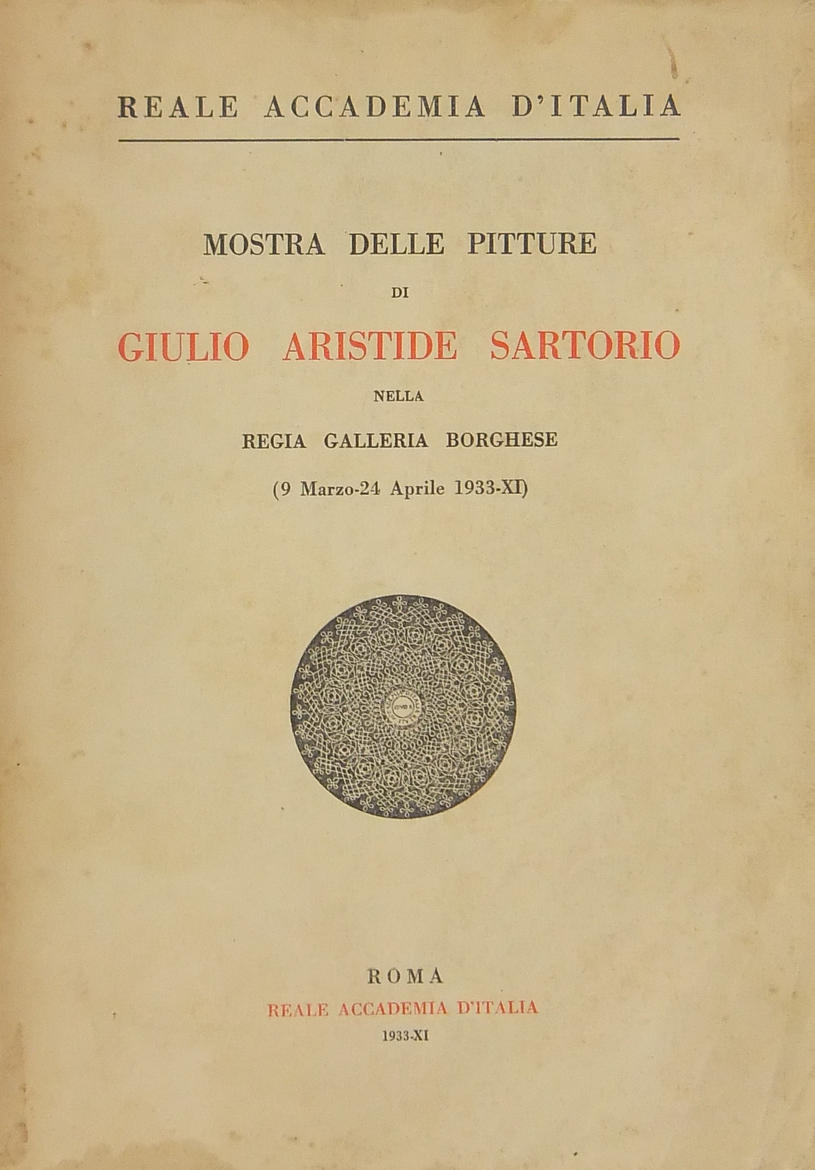 Mostra delle pitture di Giulio Aristide Sartorio n