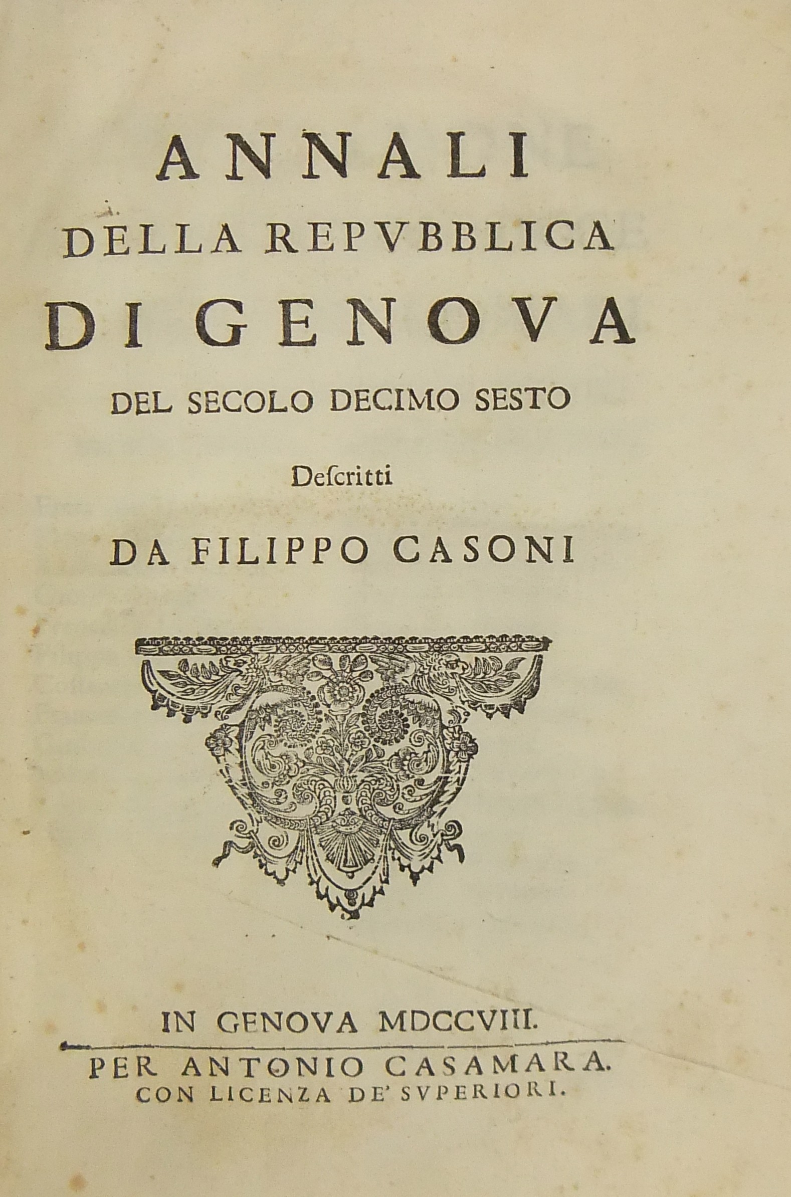 Annali della Repubblica di Genova del secolo decim