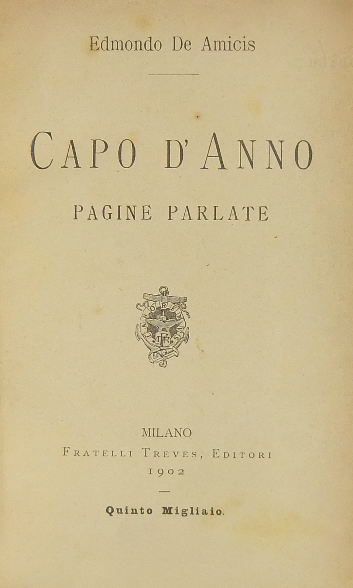 Capo d'anno. Pagine parlate