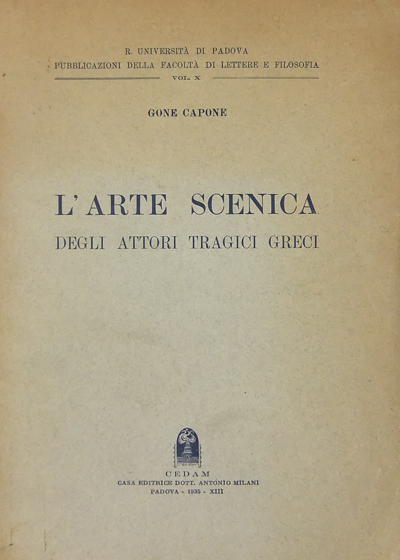 L'arte scenica degli attori tragici greci
