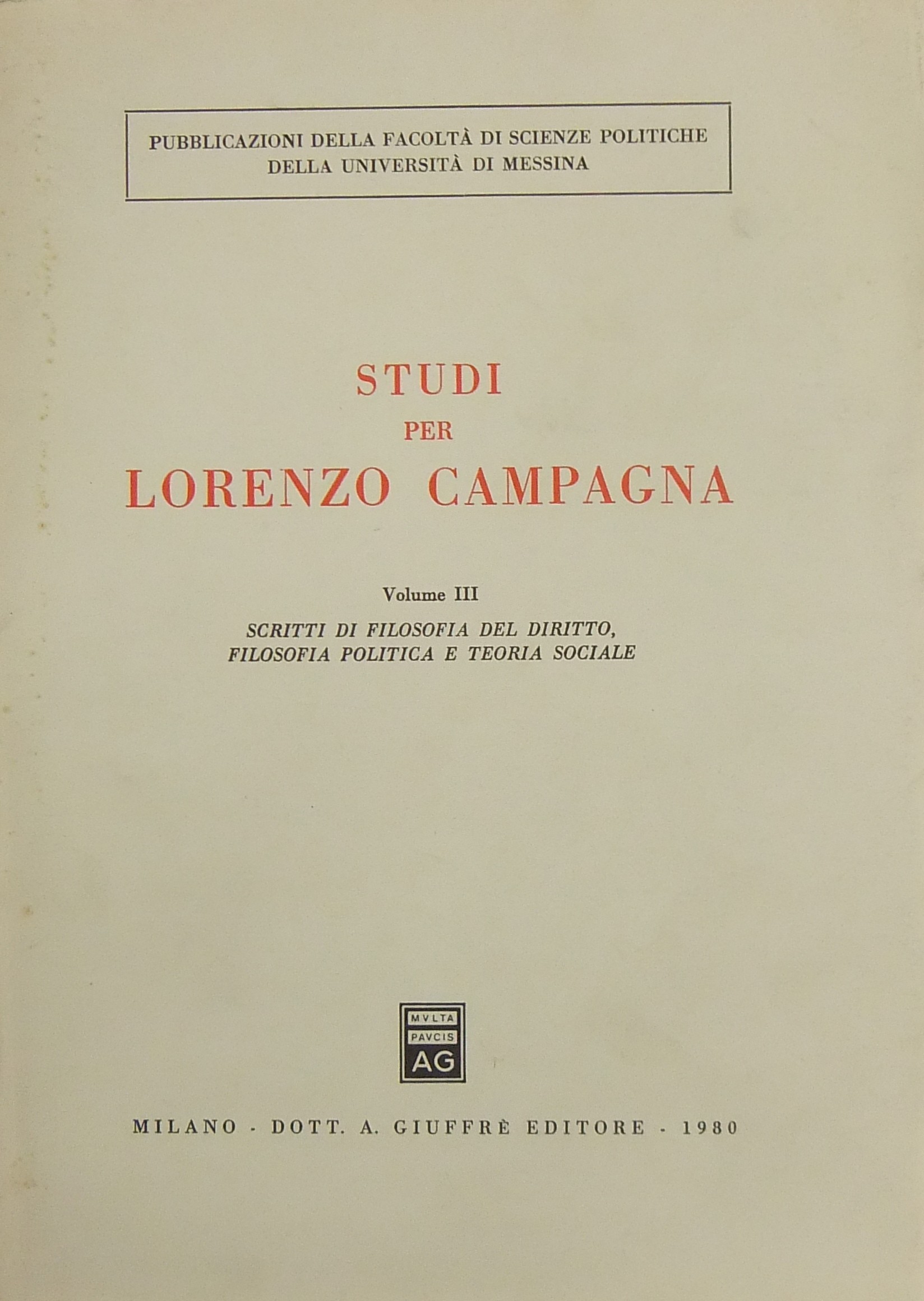 Studi per Lorenzo Campagna. 