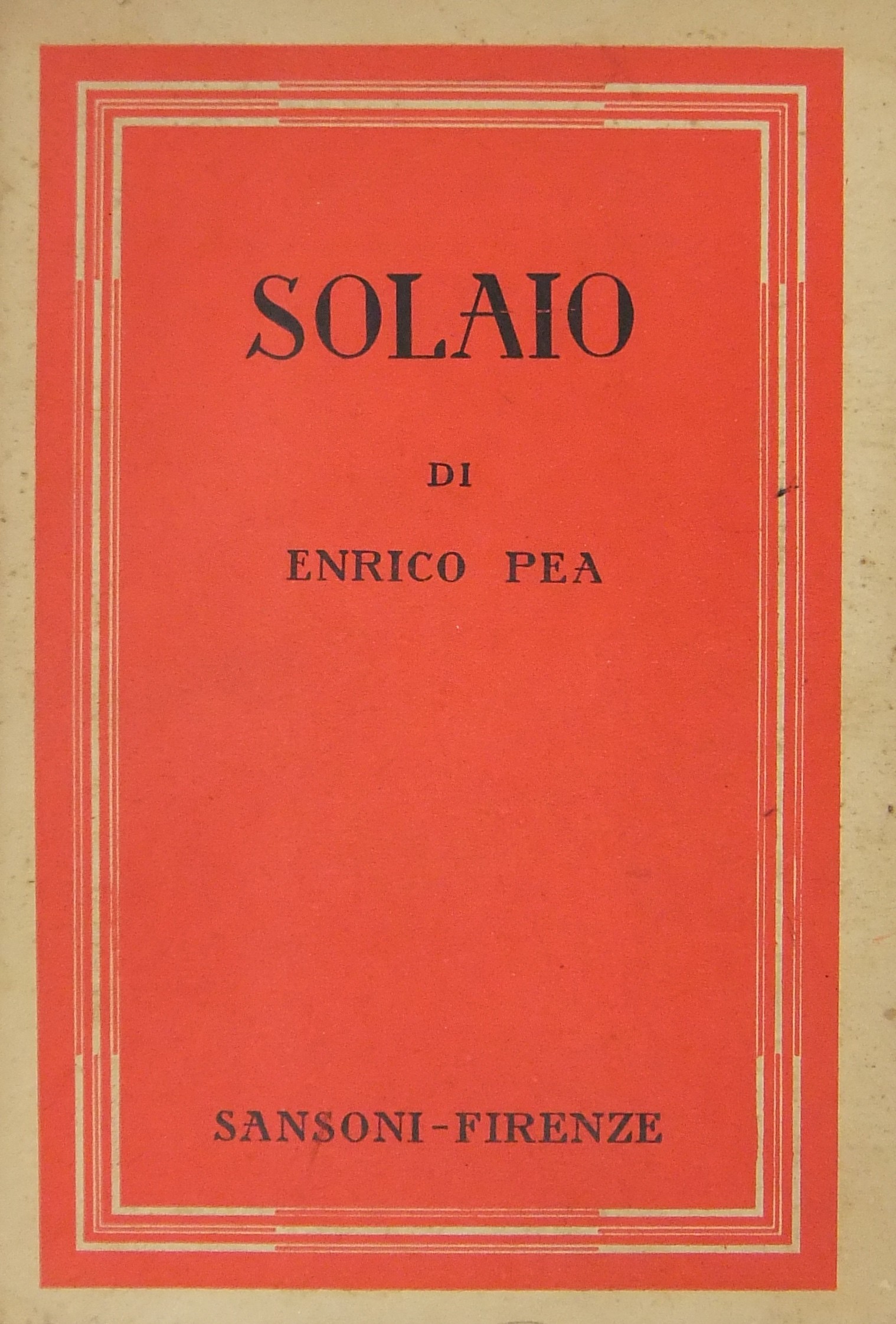 Solaio. (Storie di noi viventi)