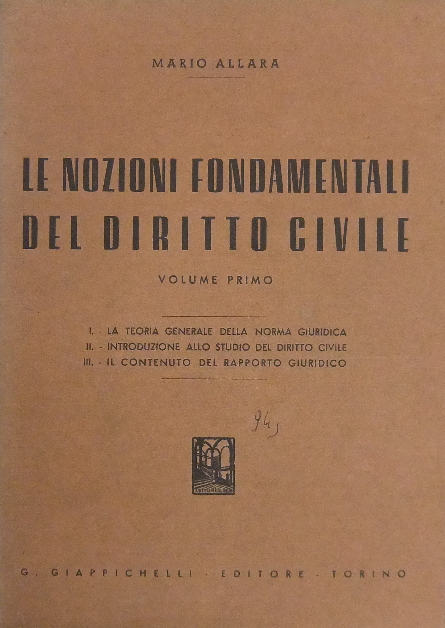 Le nozioni fondamentali del diritto civile.