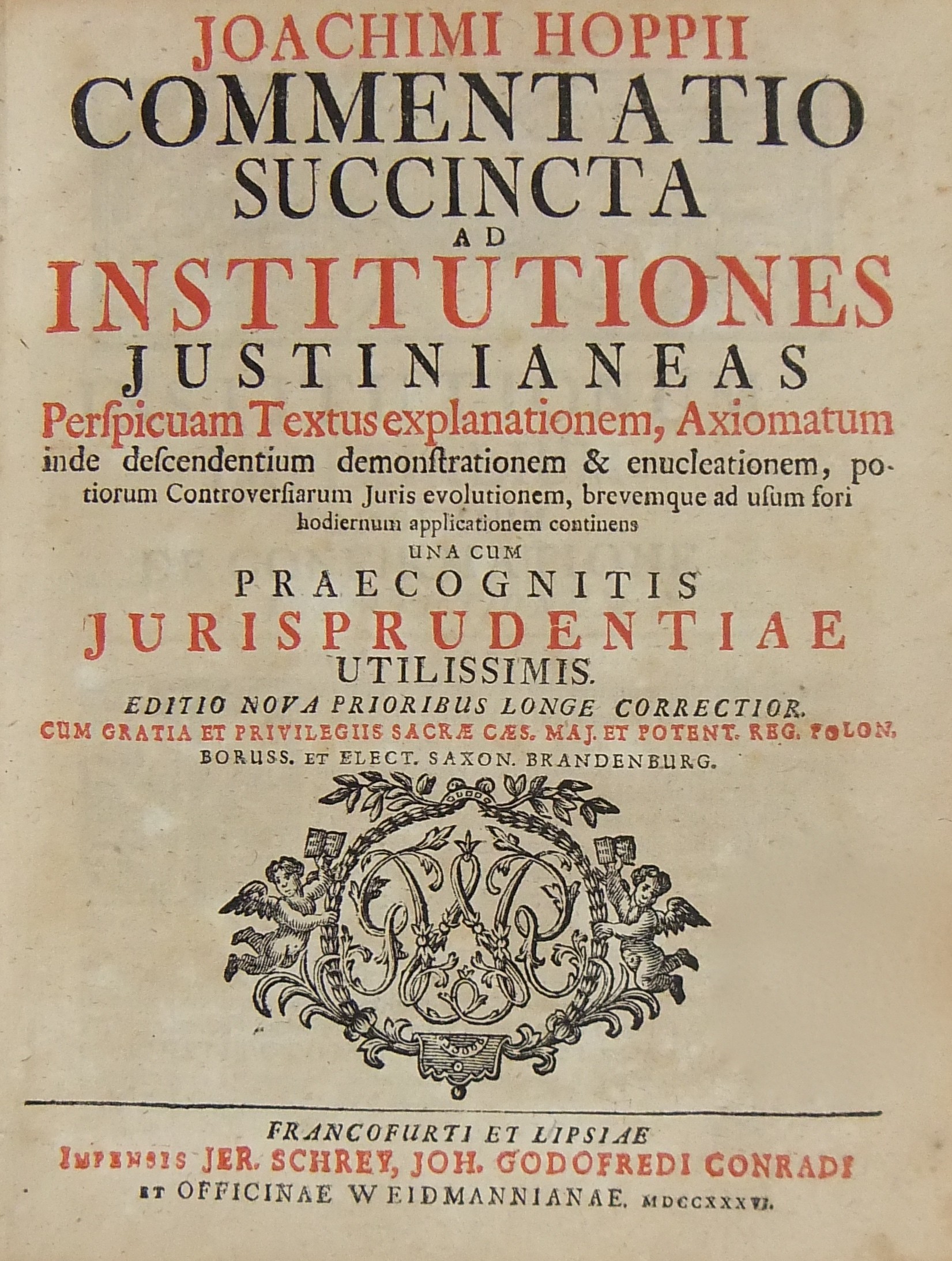 Commentatio succincta ad Institutiones Justinianea
