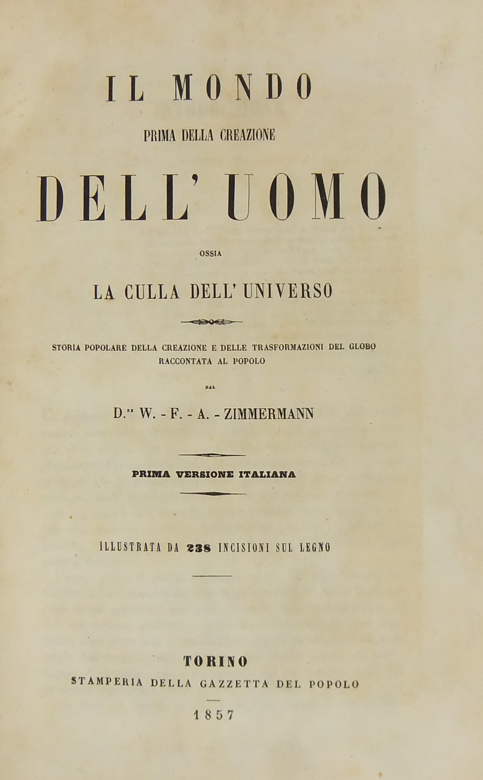 Il mondo prima della creazione dell'uomo 