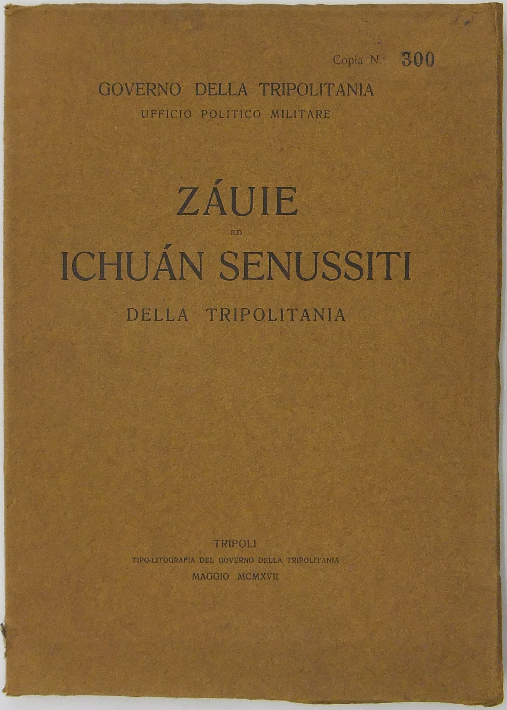 Zauie ed Ichuan senussiti della Tripolitania