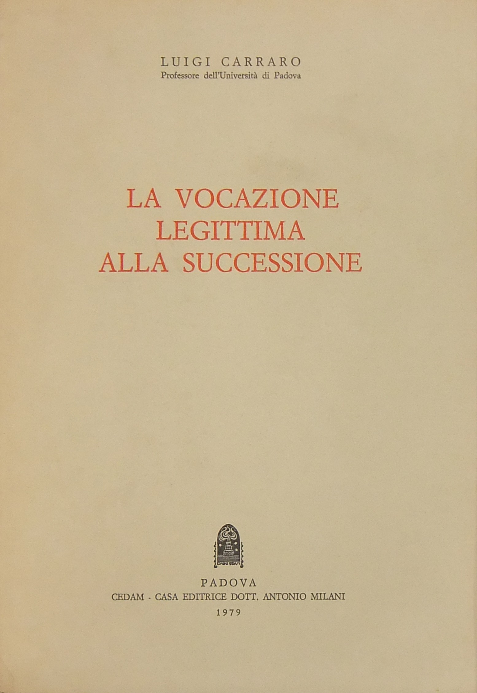 La vocazione legittima alla successione