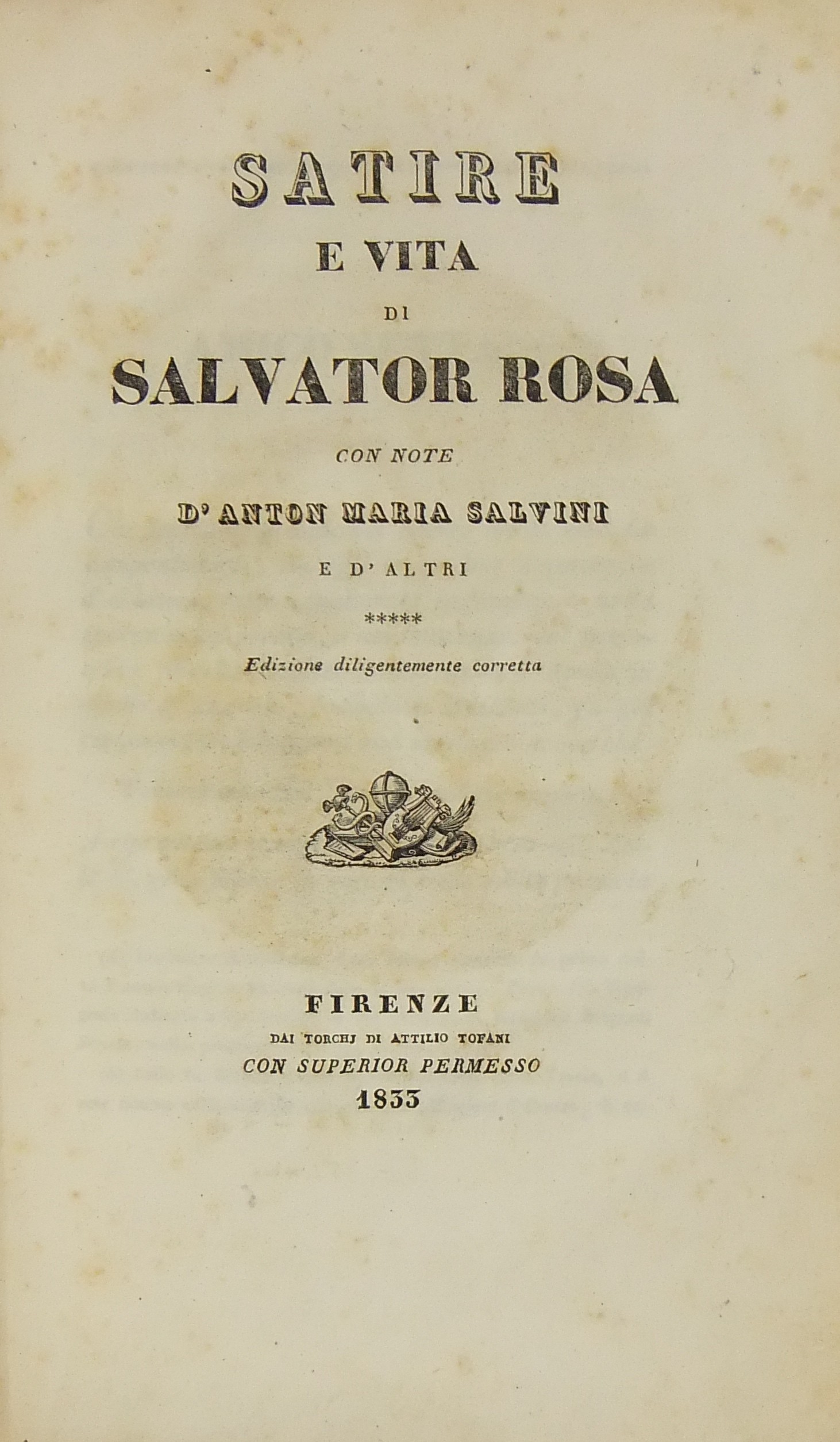 Satire e vita di Salvator Rosa 