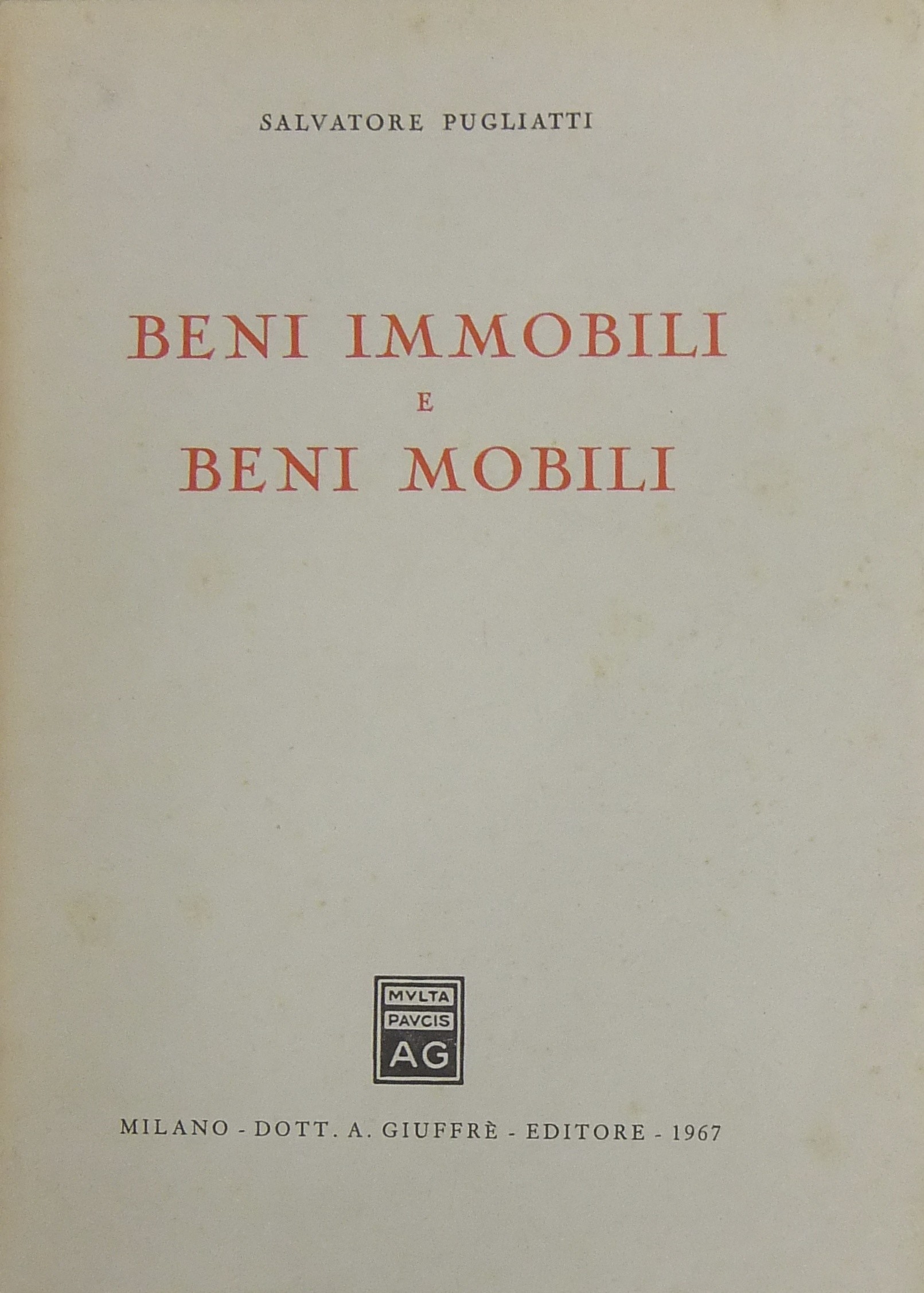 Beni immobili e beni mobili