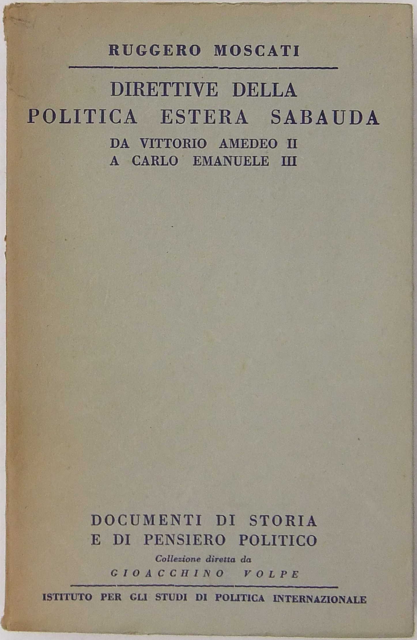 Direttive della politica estera sabauda da Vittori