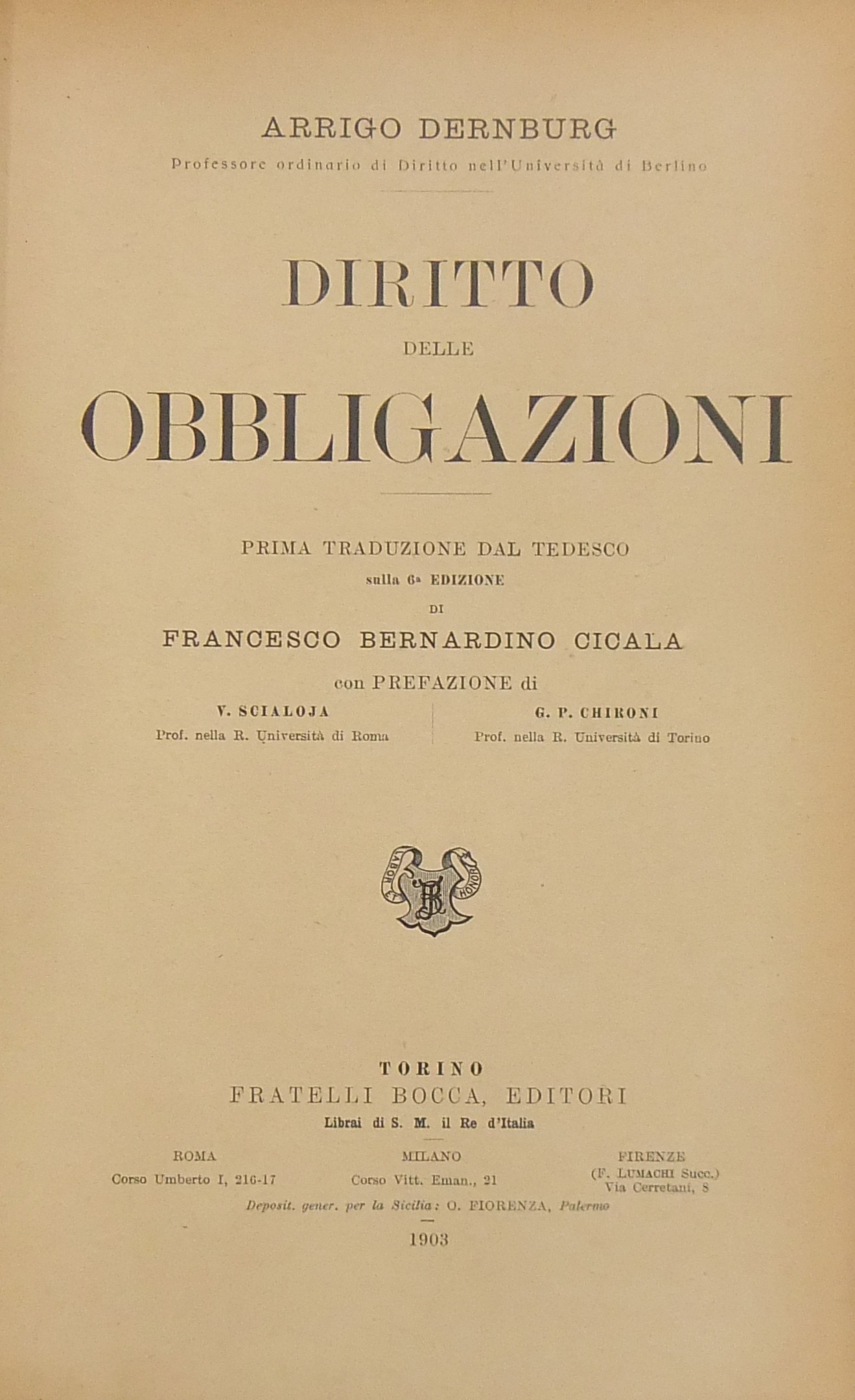Diritto delle obbligazioni. 