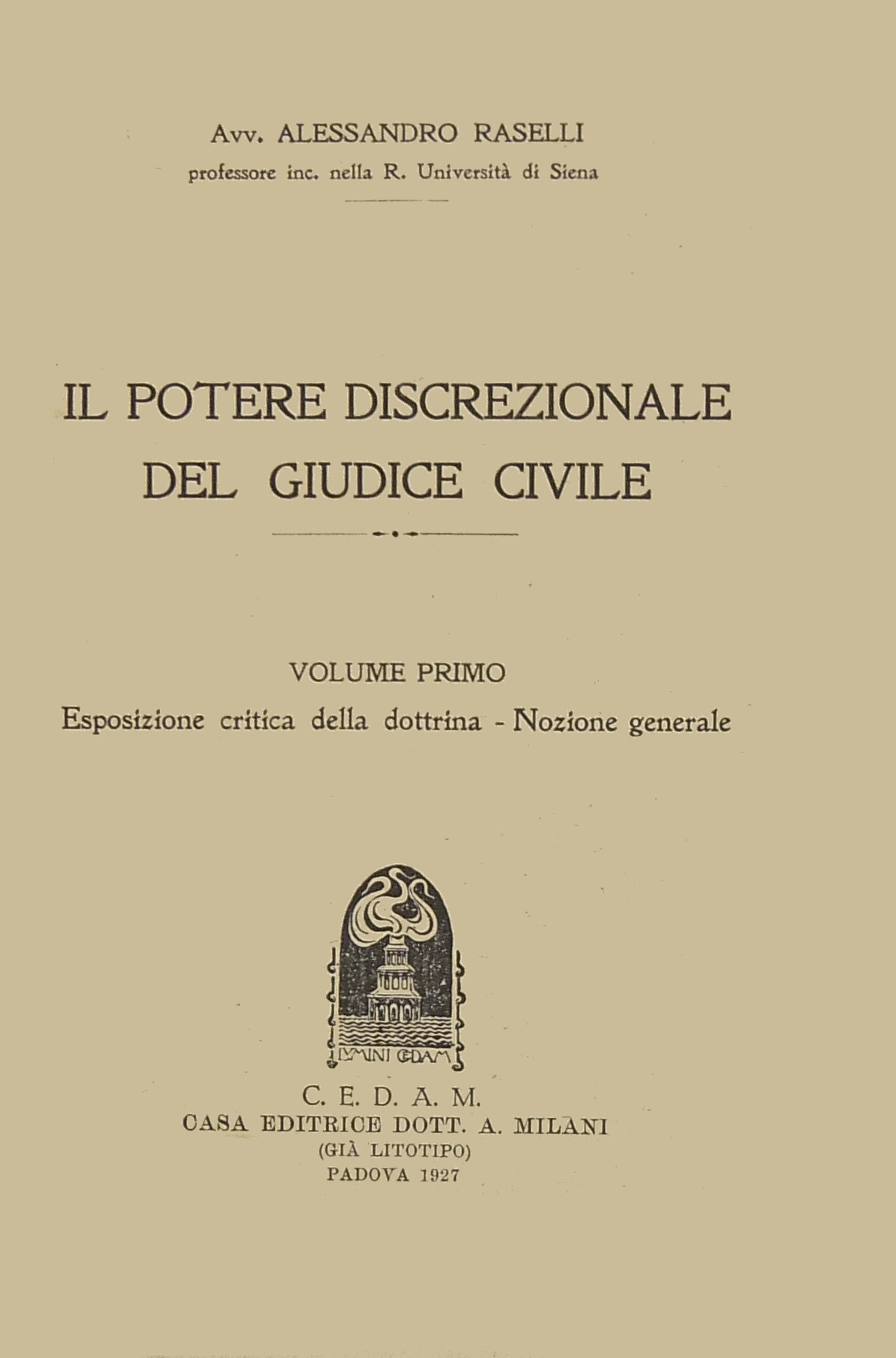 Il potere discrezionale del giudice civile.