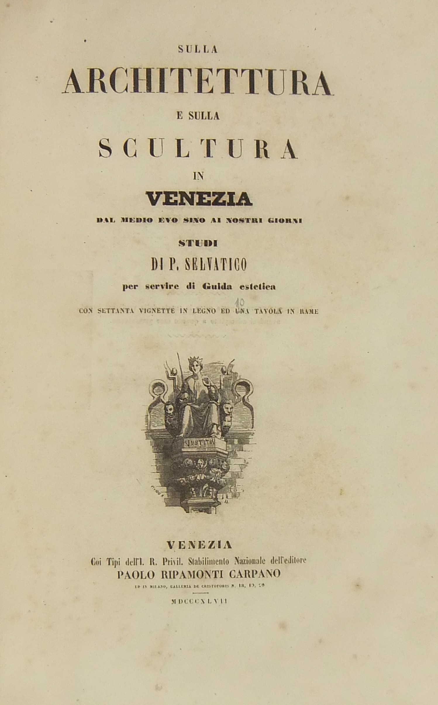 Sulla architettura e sulla scultura in Venezia dal