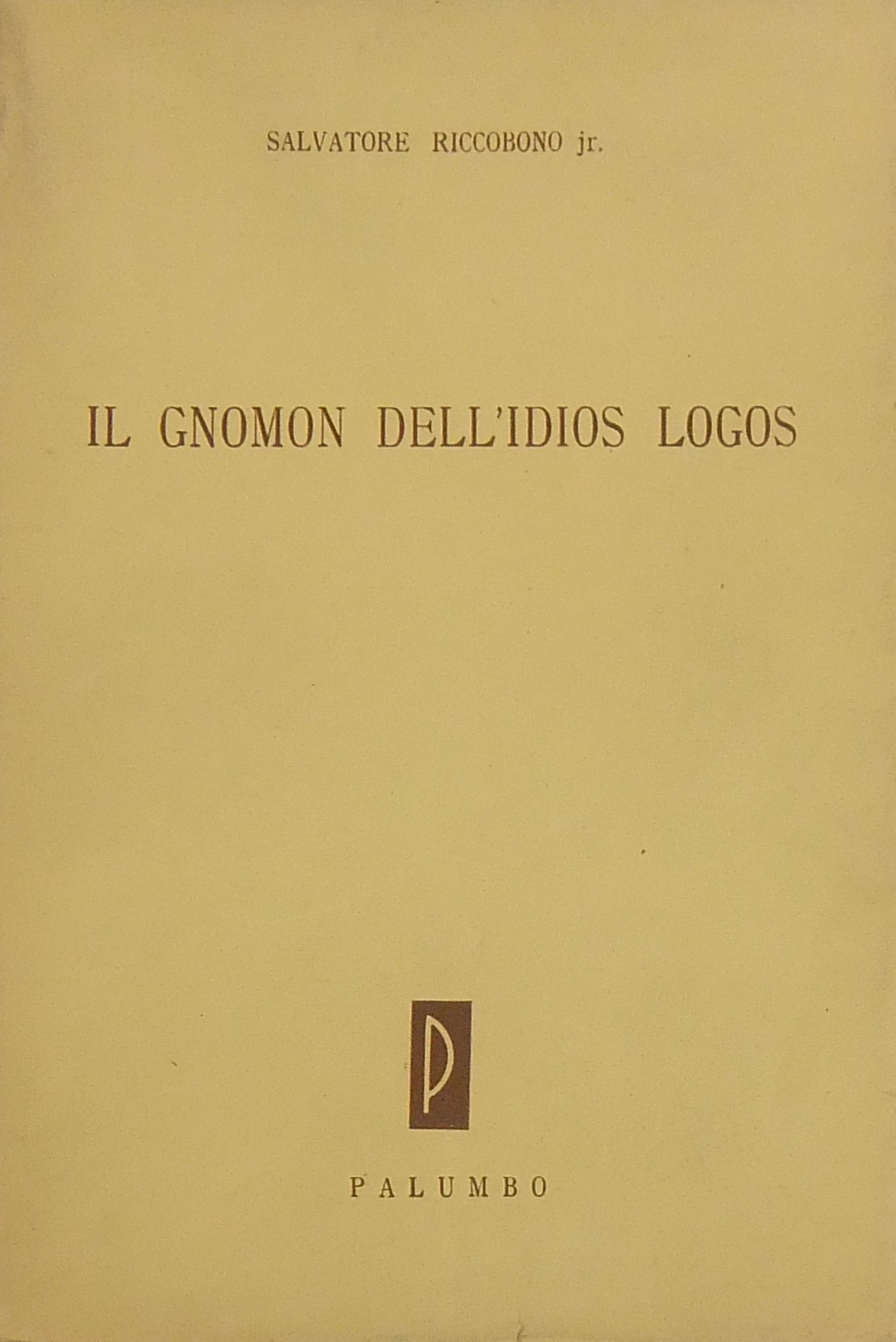 Il Gnomon dell'Idios Logos