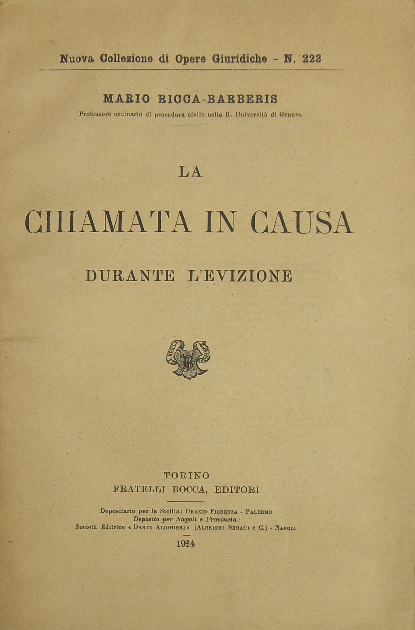 La chiamata in causa durante l'evizione