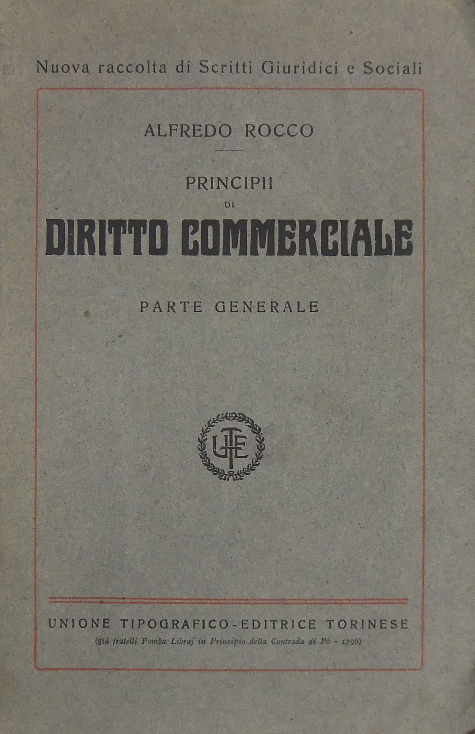 Principii di diritto commerciale.