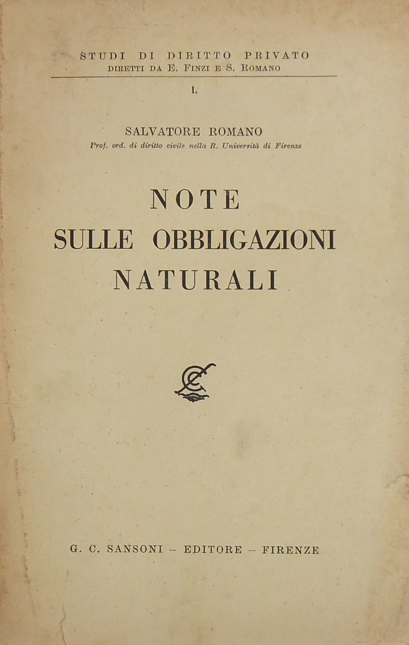 Note sulle obbligazioni naturali