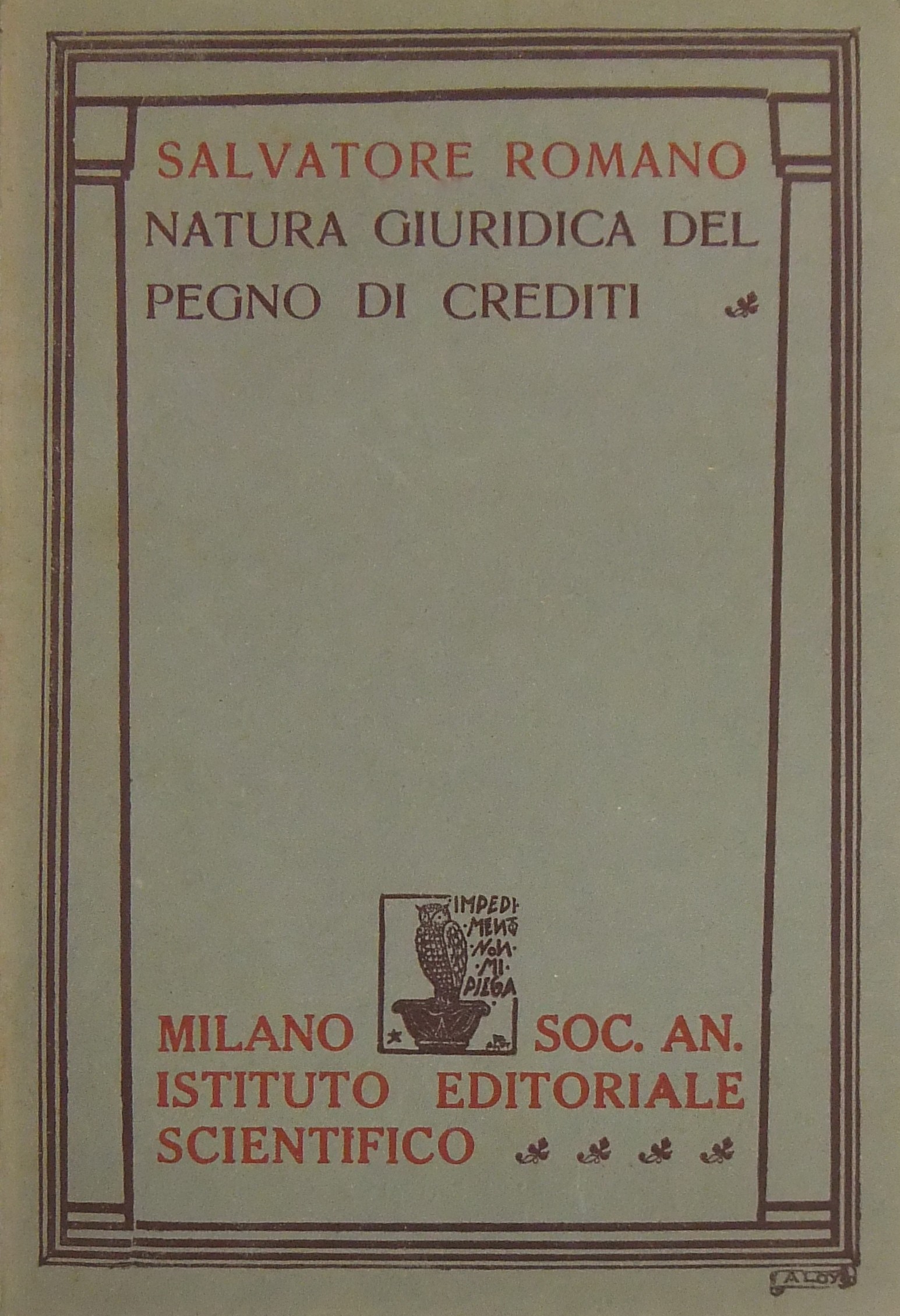 Natura giuridica del pegno di crediti