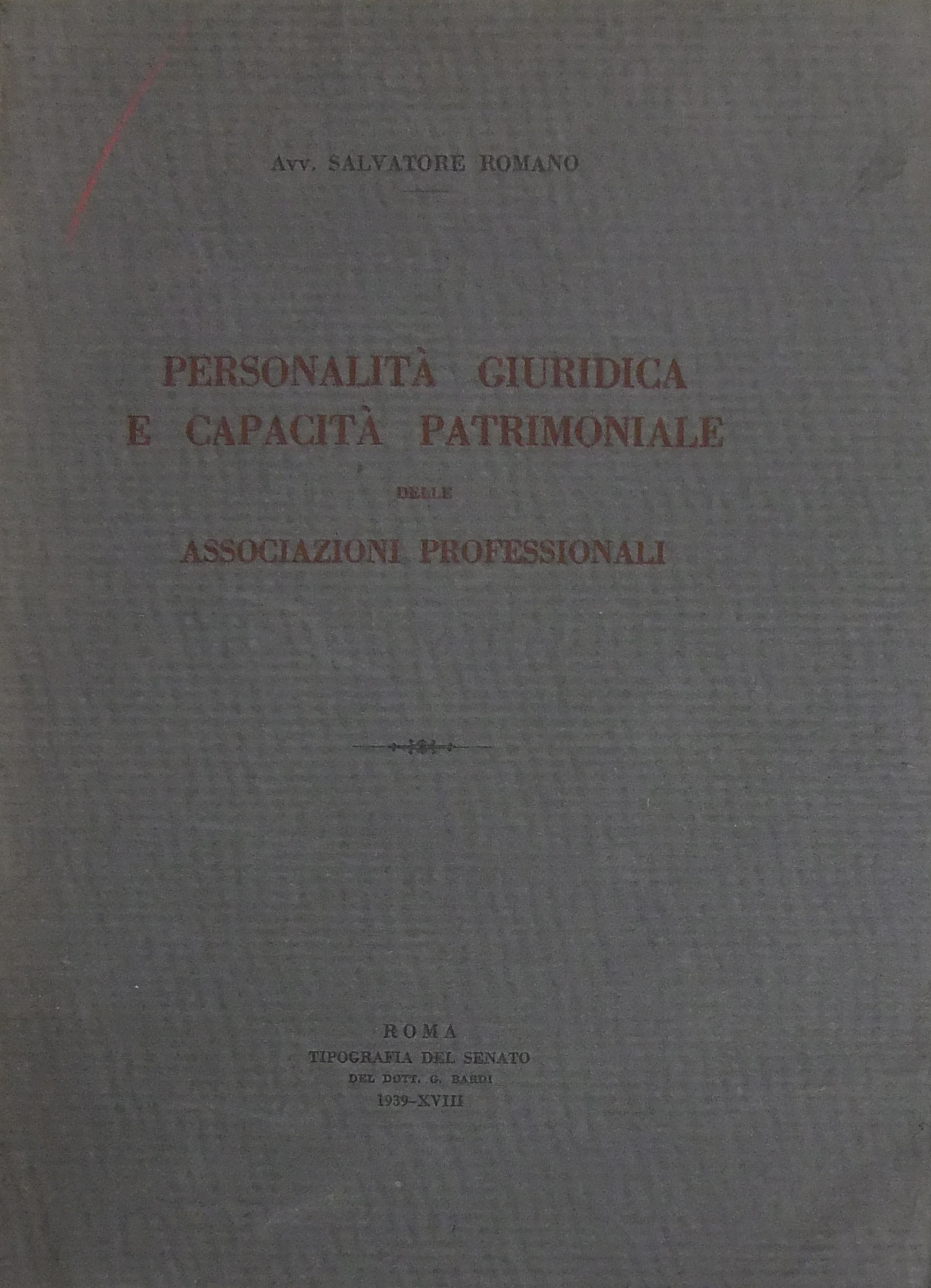Personalità giuridica e capacità patrimoniale delle associazioni professionali