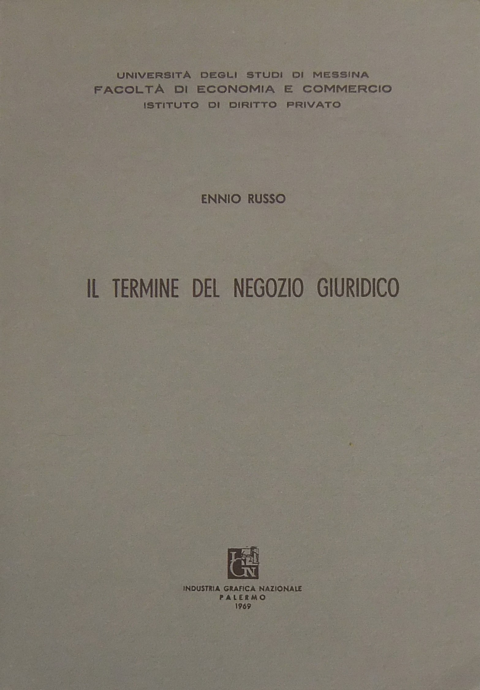 Il termine del negozio giuridico