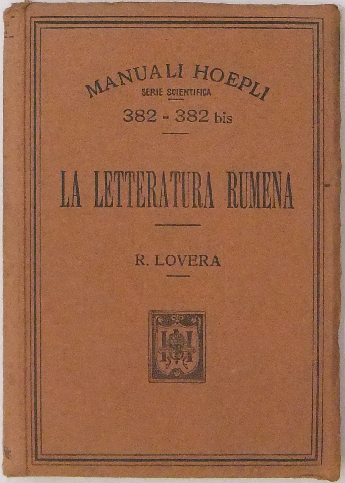 La letteratura rumena con breve Crestomazia e Dizi