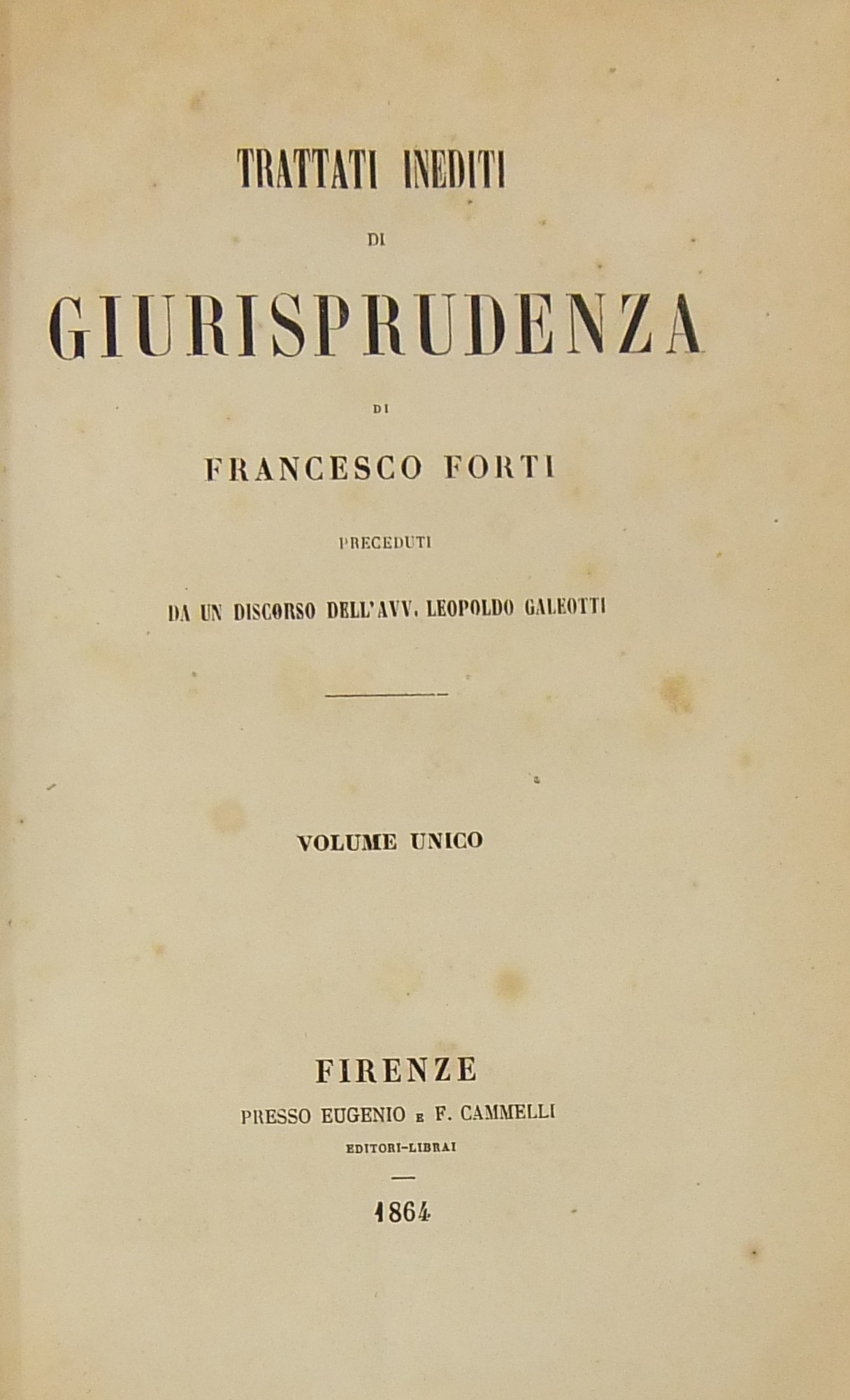 Trattati inediti di giurisprudenza. 