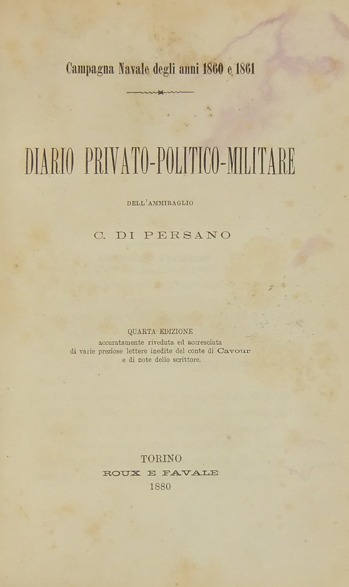 Diario privato politico militare