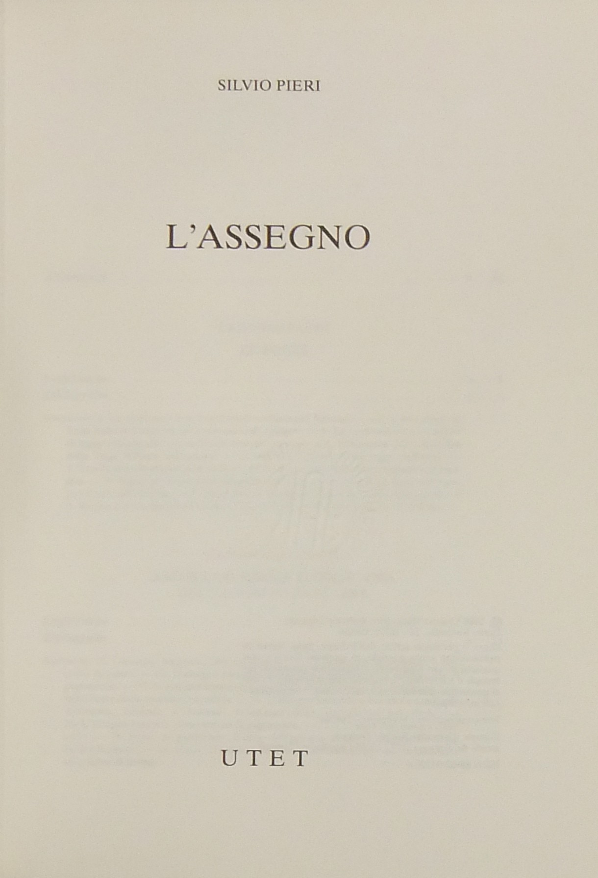 L'assegno