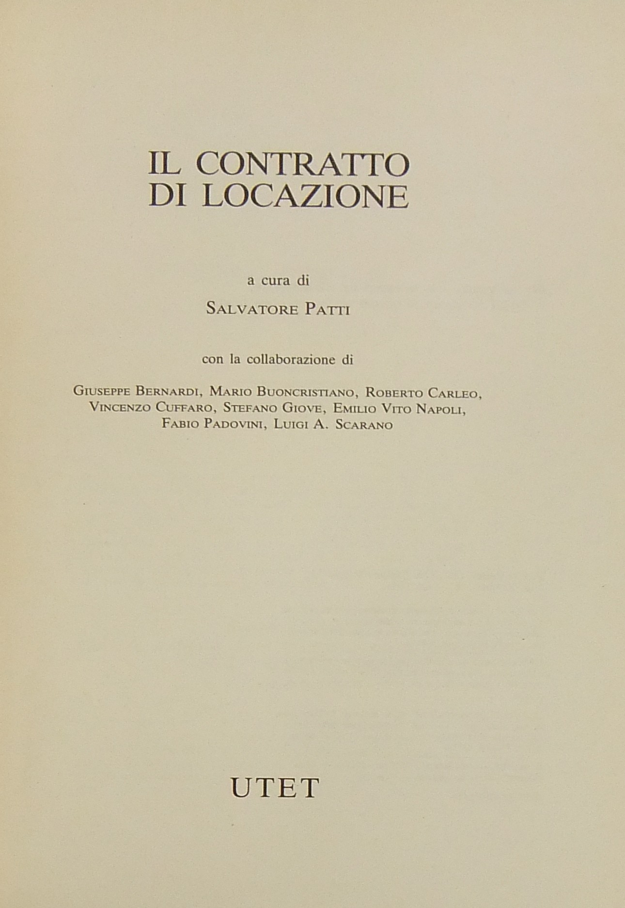 Il contratto di locazione.