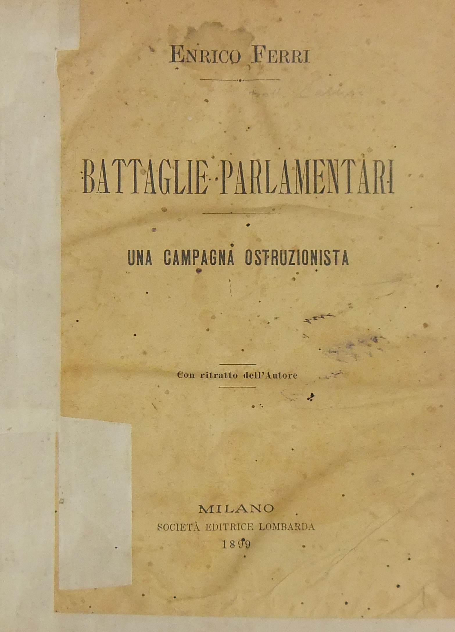 Battaglie parlamentari. Una campagna ostruzionista
