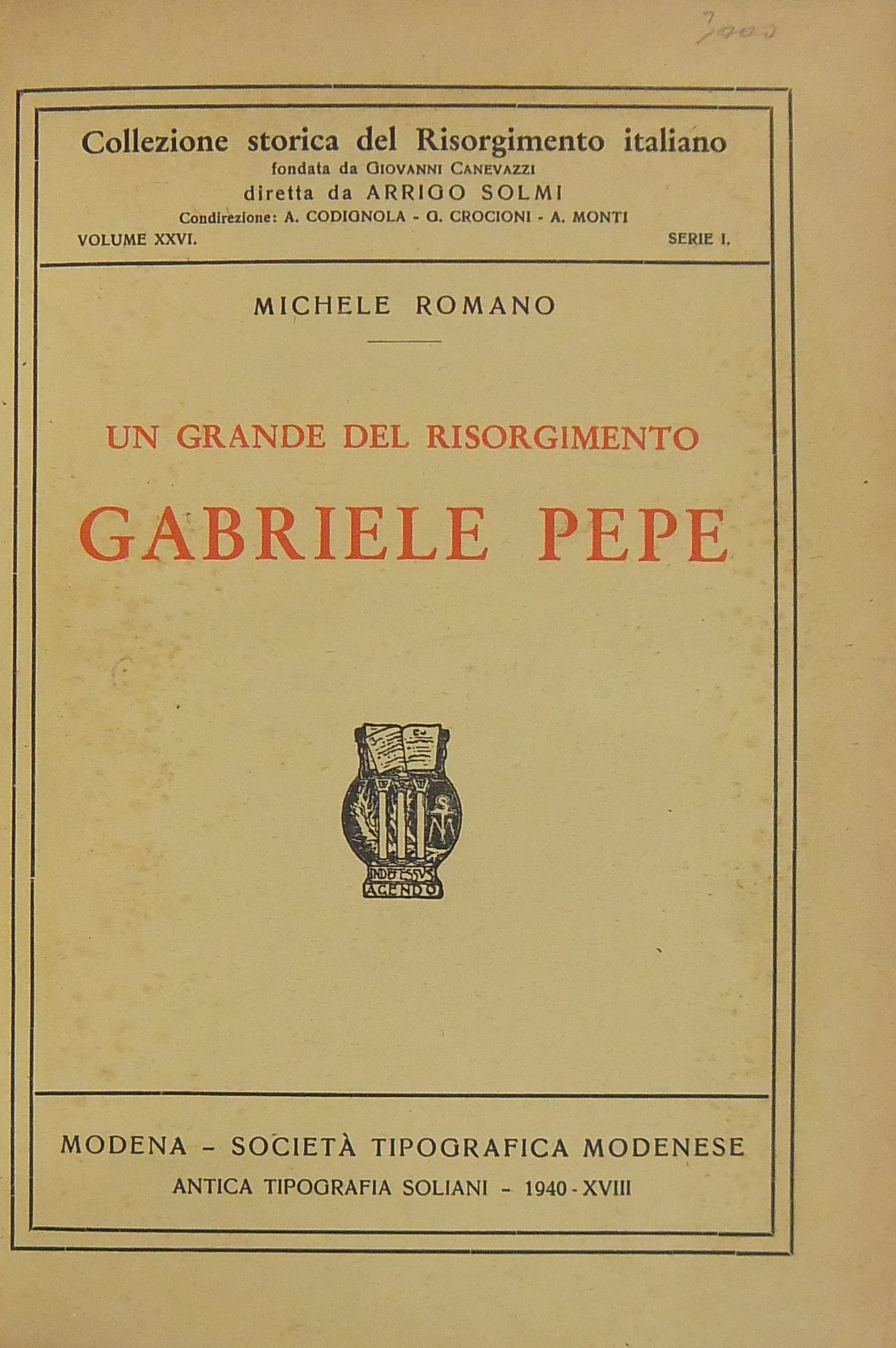 Un grande del Risorgimento Gabriele Pepe