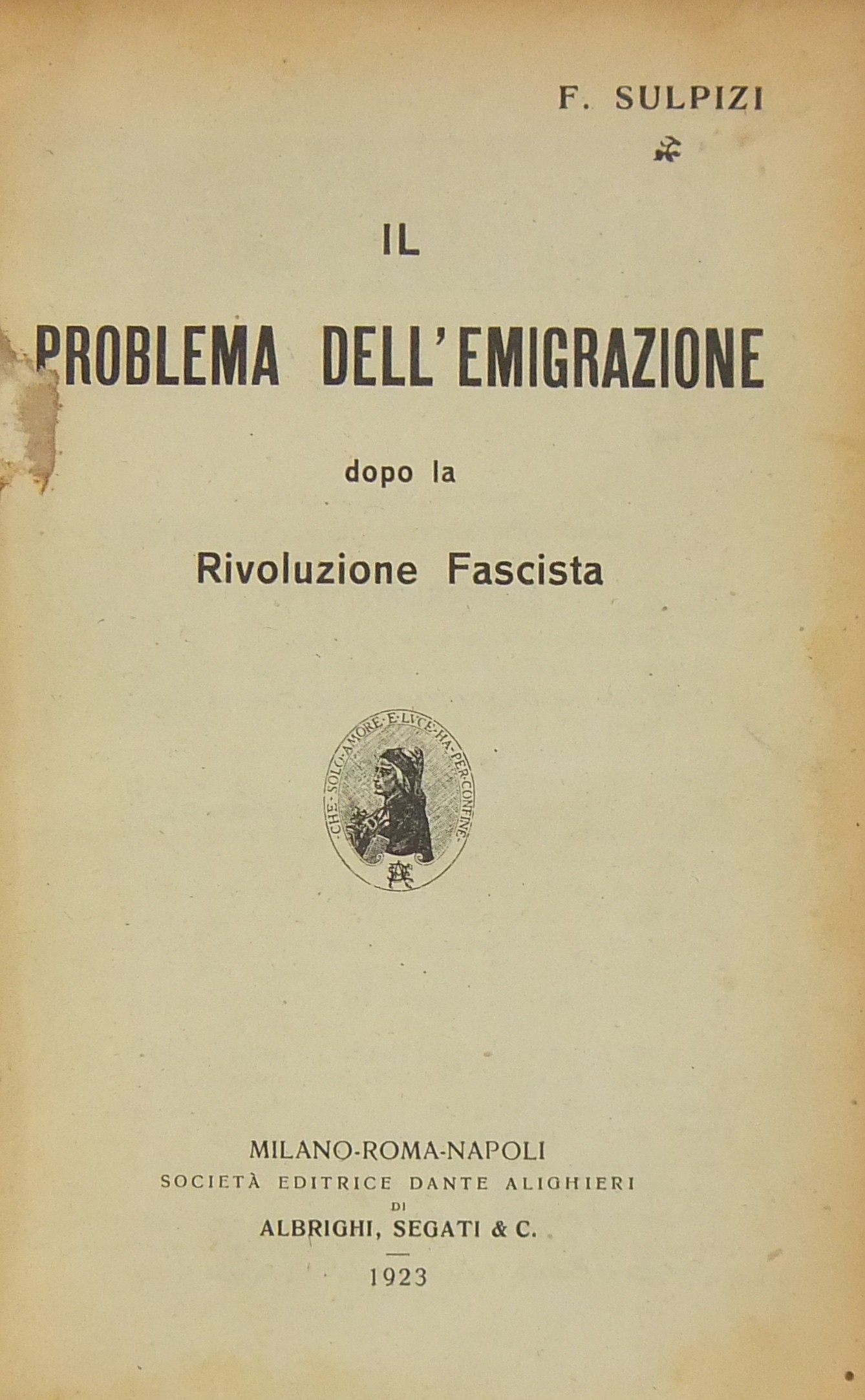 Il problema dell'emigrazione dopo la rivoluzione f