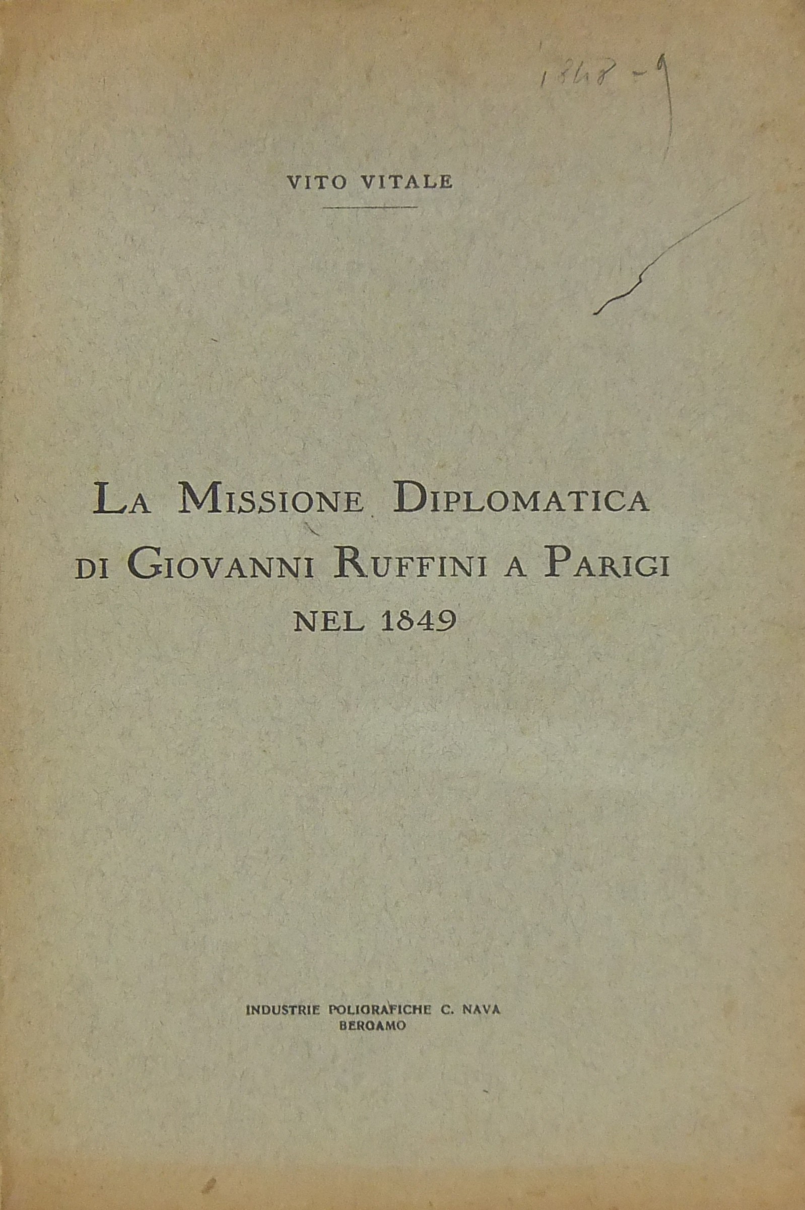 La missione diplomatica di Giovanni Ruffini a Pari