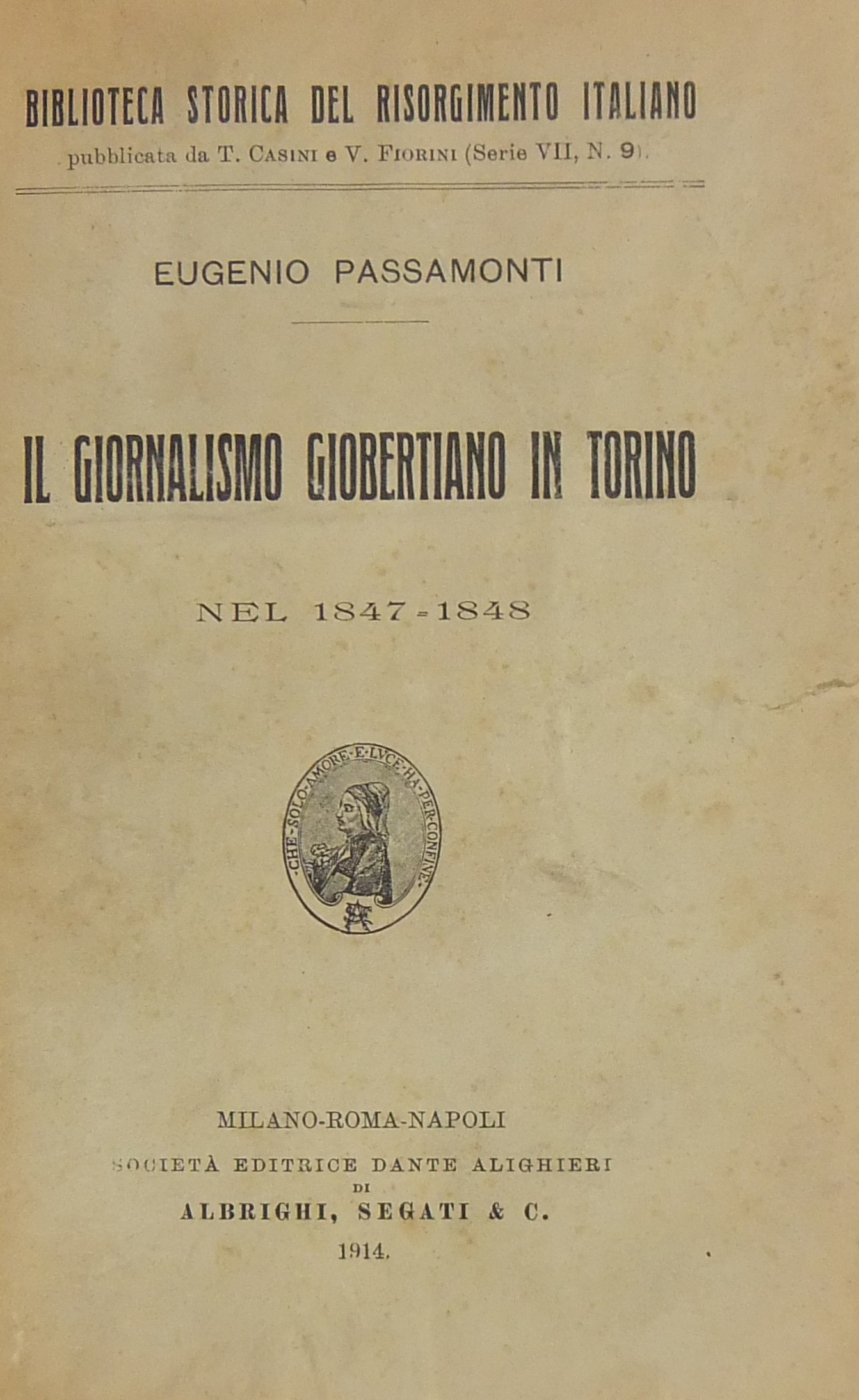 Il giornalismo giobertiano in Torino nel 1847-1848