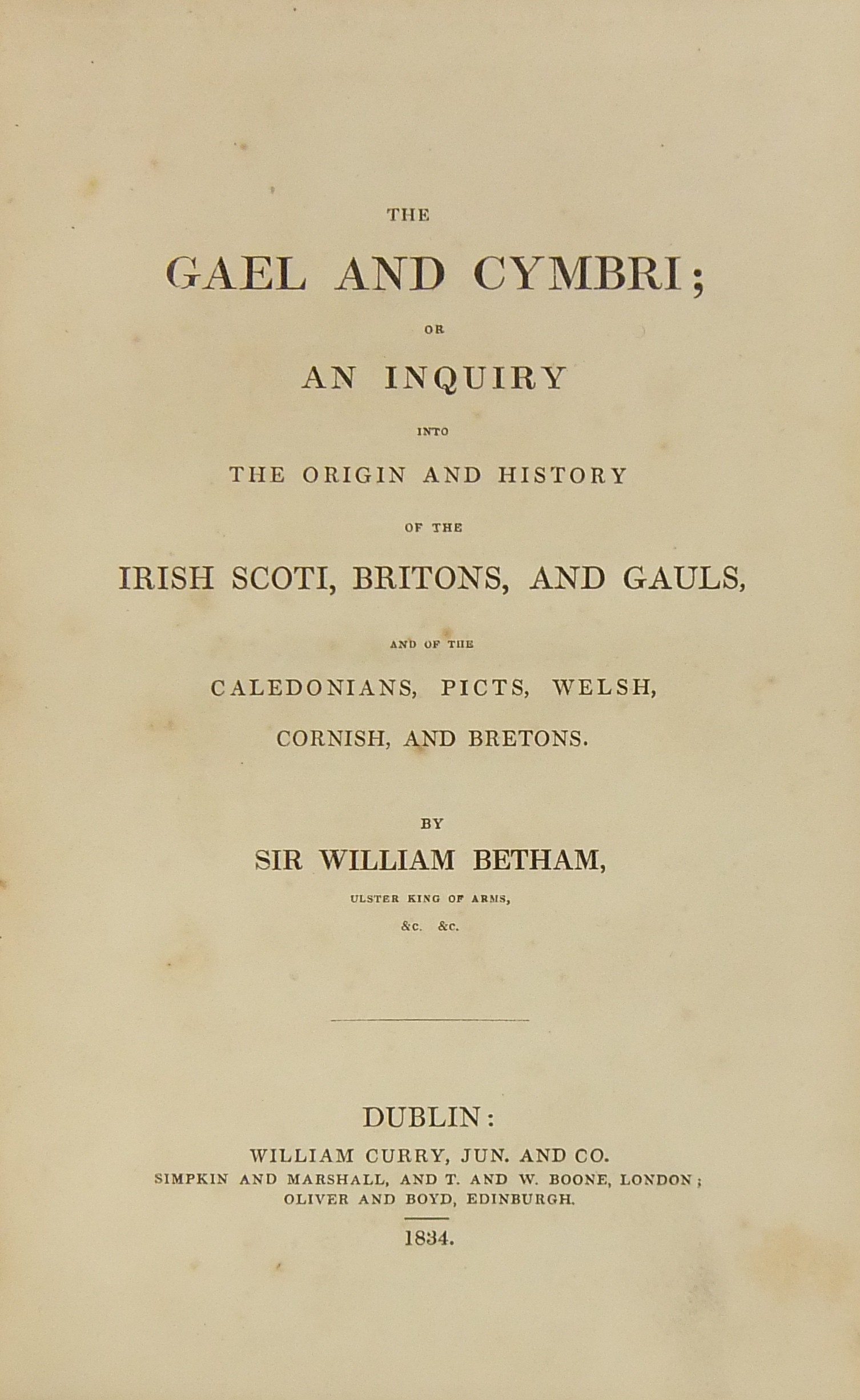 The Gael and Cymbri or an inquiry into the origin