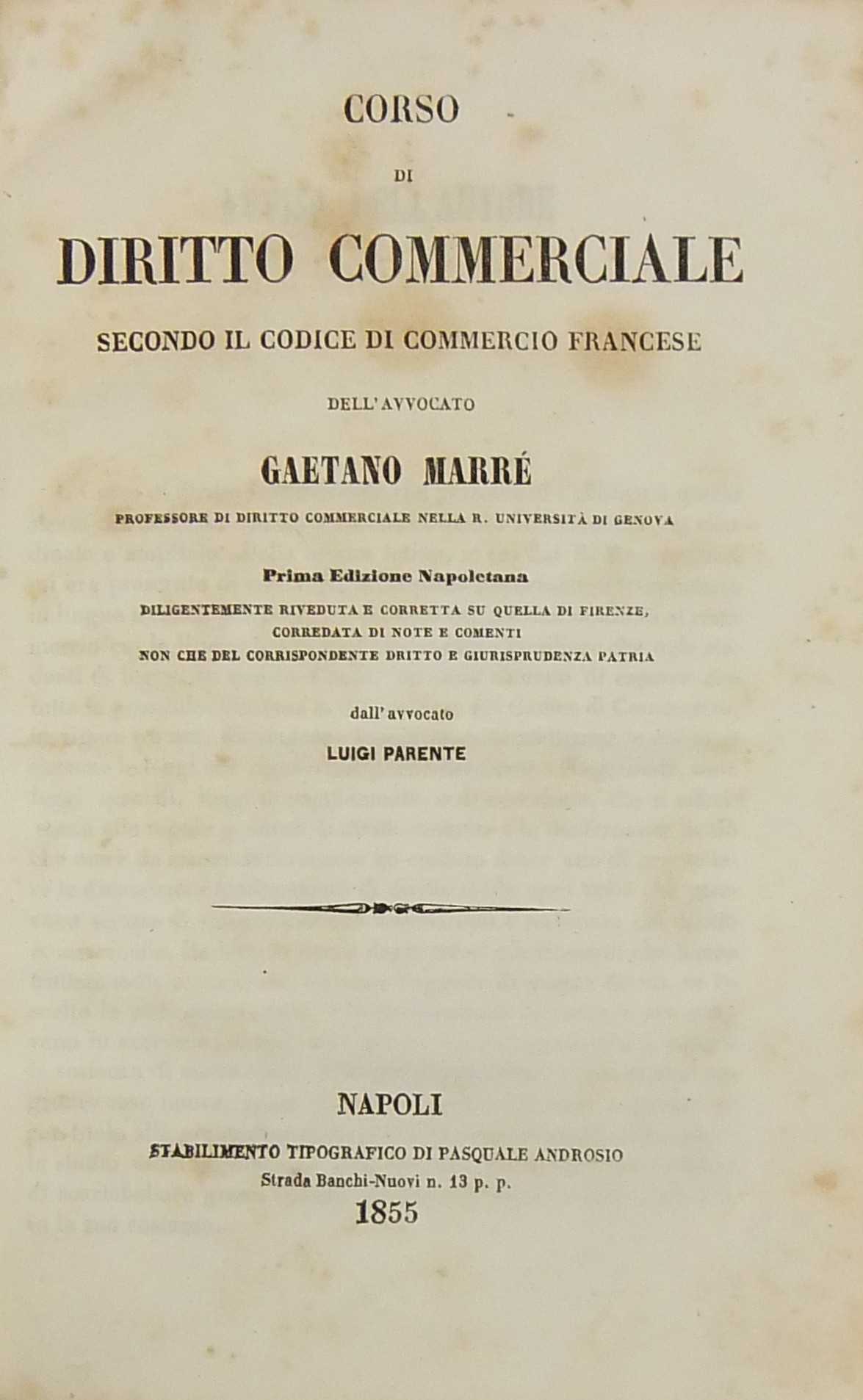 Corso di diritto commerciale